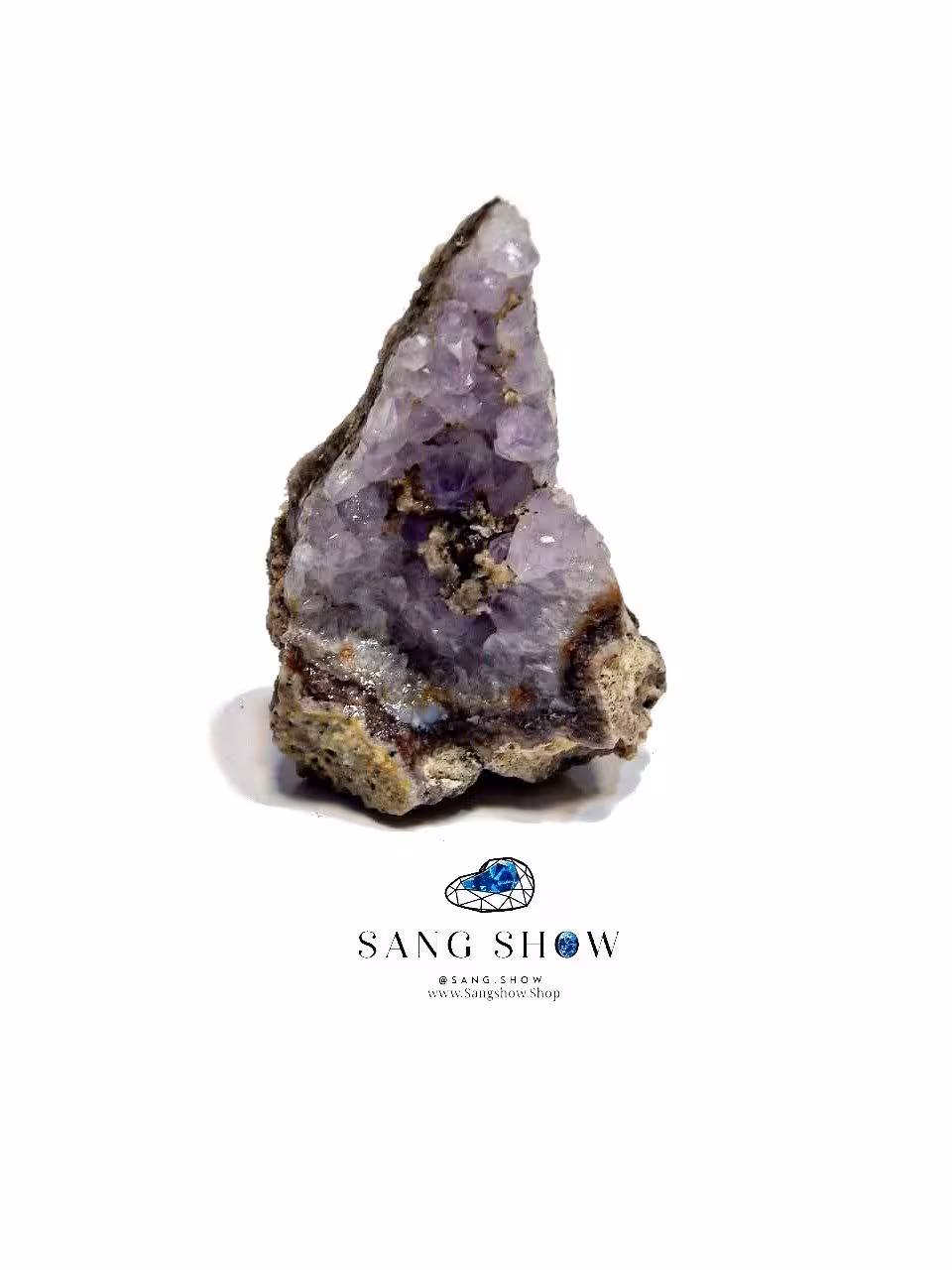 آمیتیست زیبا بر روی بستر نمونه اصل و معدنی S1157