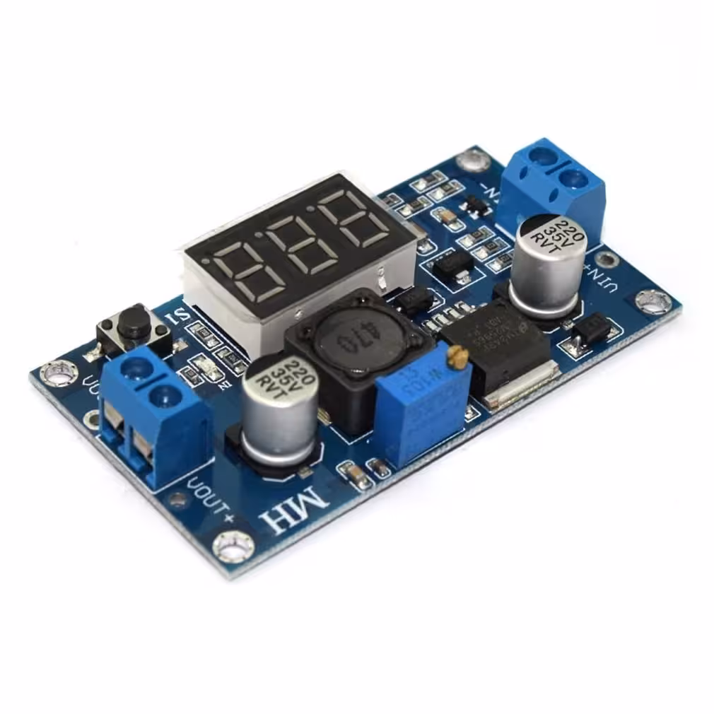 ماژول کاهنده ولتاژ LM2596 با نمایشگرماژول منبع تغذیه کاهنده ولتاژ