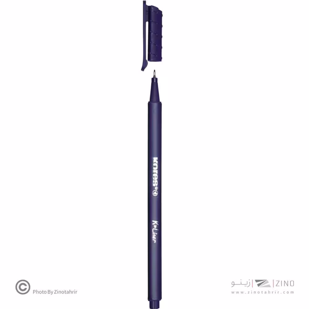 روان نویس نوک نمدی بدنه سه گوش کورس رنگ بادمجانی کد28170