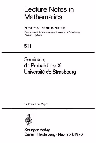 خرید و دانلود نسخه کامل کتاب Seminaire de Probabilites X Universite de Strasbourg