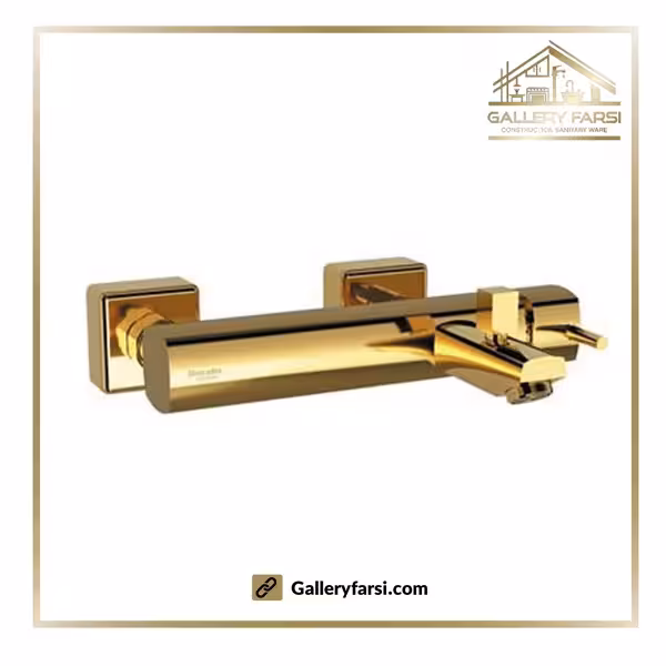 شیر حمام شودر مدل یونیک طلا براق
