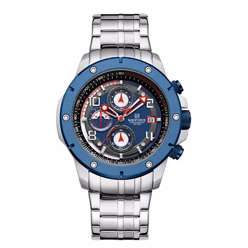 ساعت مچی عقربه‌ای کوارتز مردانه نیوی فورس مدل کرنوگراف NF8056BS