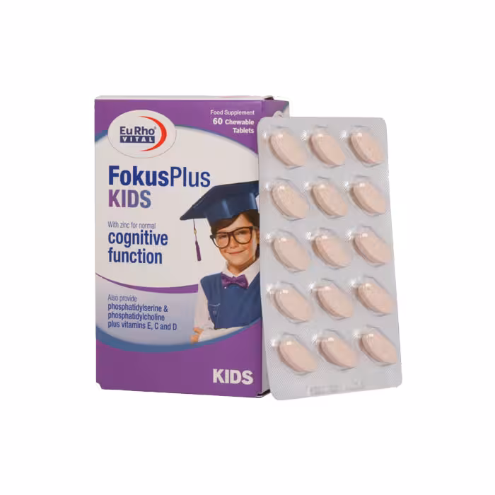 قرص جویدنی فوکوس پلاس کیدز یوروویتال | 60 عددی