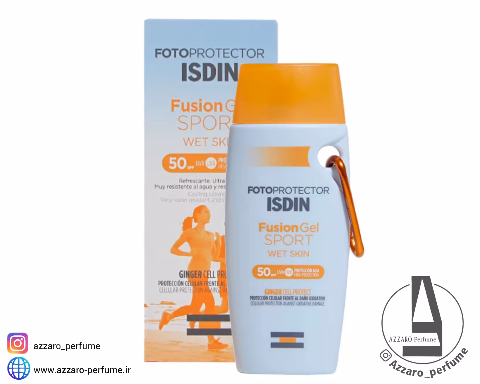 ژل ضد آفتاب ایزدین مدل FUSION GEL SPORT حاوی SPF50 حجم 100 میل