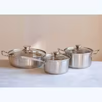 سرویس قابلمه 6 پارچه استیل دنی هوم