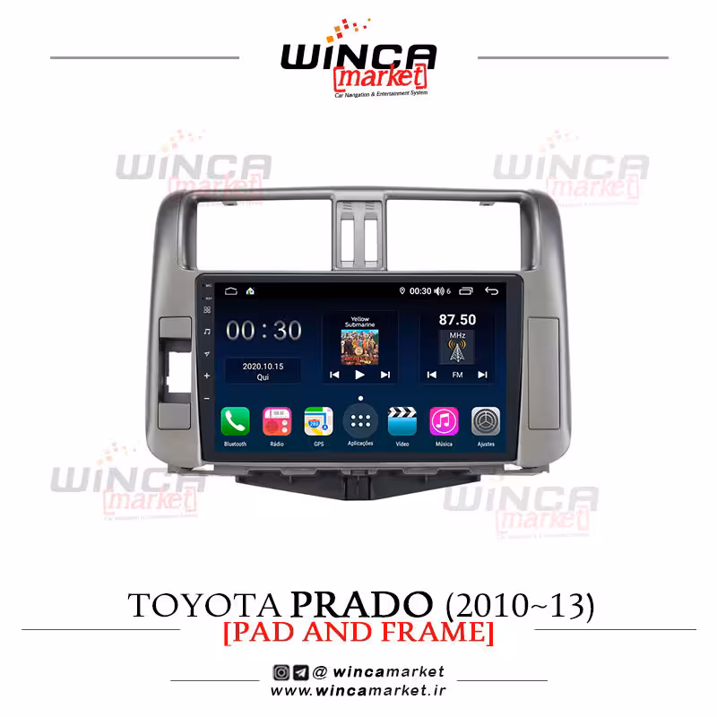 مانیتور اندروید تویوتا پرادو 2010-13 Prado برند وینکا WINCA سری S500  پلاس مدل H855