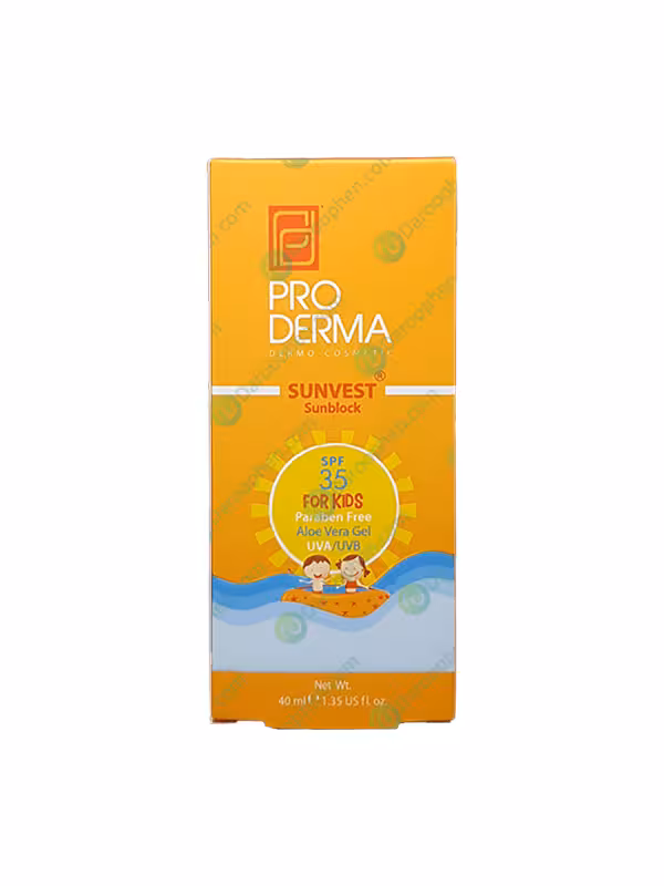 کرم ضد آفتاب کودکان SPF35 پرودرما – Proderma Sunvest Sunblock SPF35 for Kids