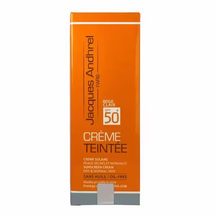 کرم ضد آفتاب بژ طبیعی 50 SPF پوست خشک و معمولی ژاک آندرل 50 میلی لیتر Jacques Andhrel