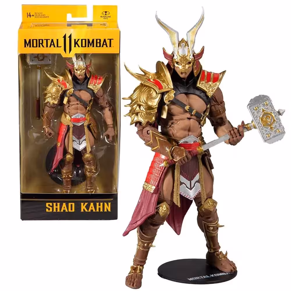 اکشن فیگور مورتال کمبت شائو خان Mortal Kombat Shao Kahn Gold برند مکفارلین