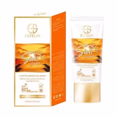 کرم ضد آفتاب صورت و بدن آبرسان و ترمیم کننده استلین SPF 60 ESTELIN