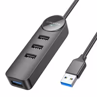 هاب شارژ بروفون  مدل DH5 4IN1 USB2.0 1.2M