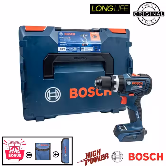 دریل پیچ گوشتی شارژی ضربه ای بوش مدل سه حالته فوق هوشمند GSB 18 V 90 C