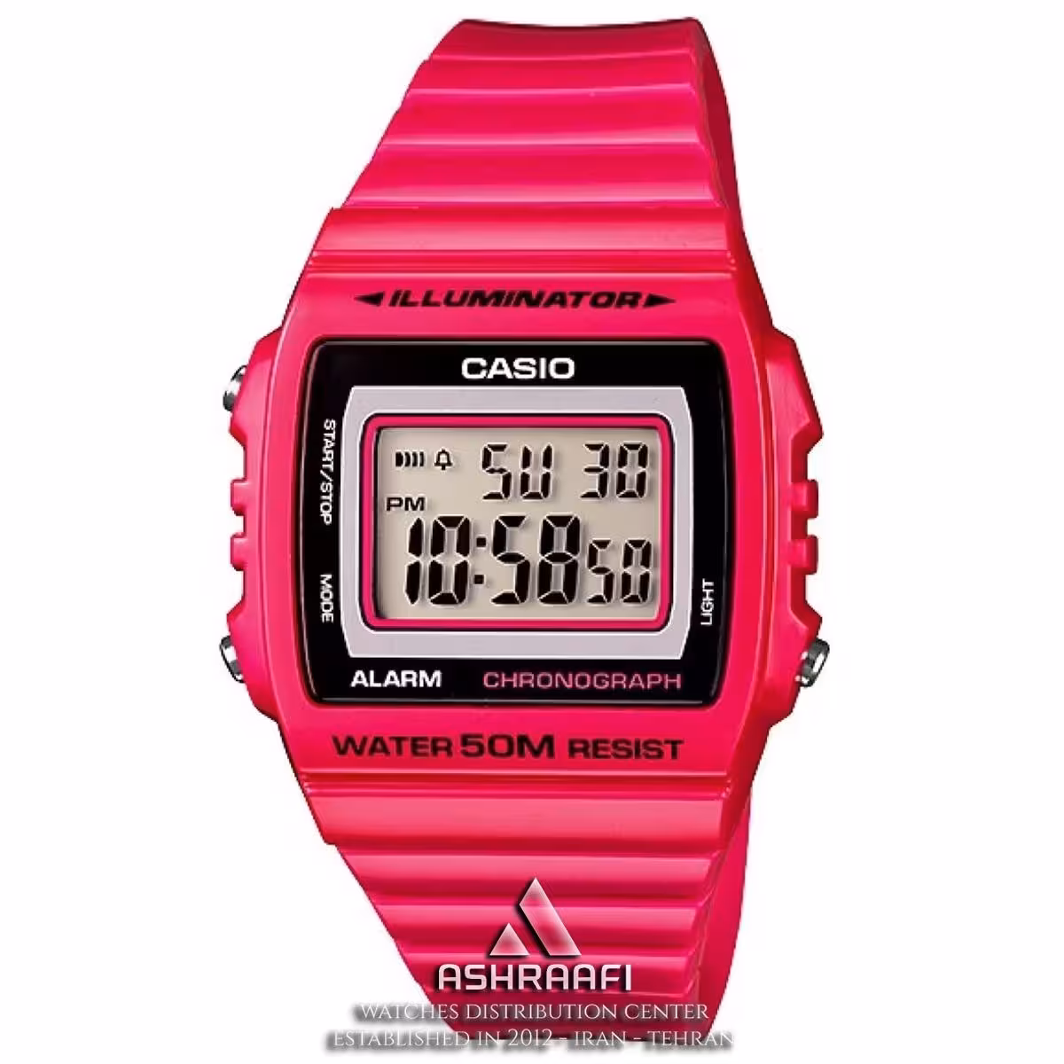 ساعت کاسیو صورتی Casio W-215H-4AV