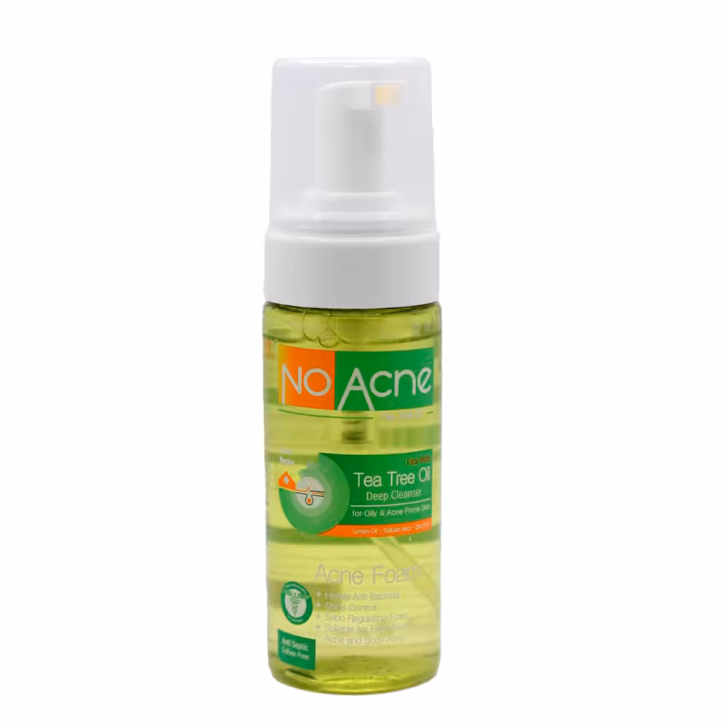 فوم شستشوی روغن درخت چای پوست چرب و جوش دار نوآکنه | No Acne Face Wash Tea Tree Oil For Oily And Acne Prone Skin