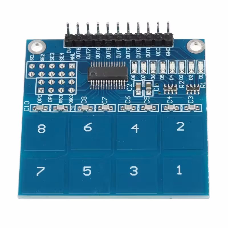 ماژول صفحه کلید خازنی 8 تایی TTP226