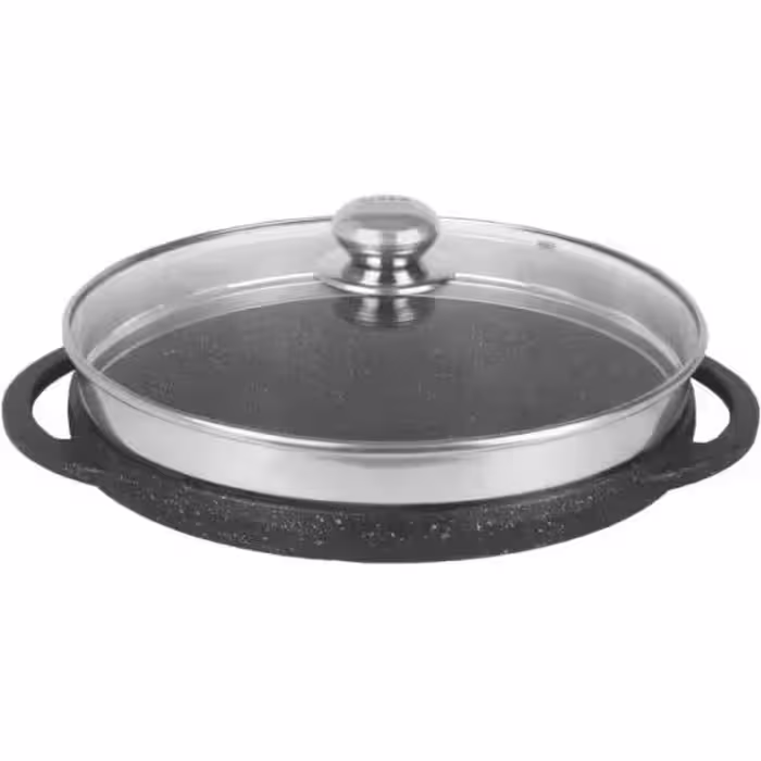 تابه گریل چدنی گرد درب دار ریور کد 8680