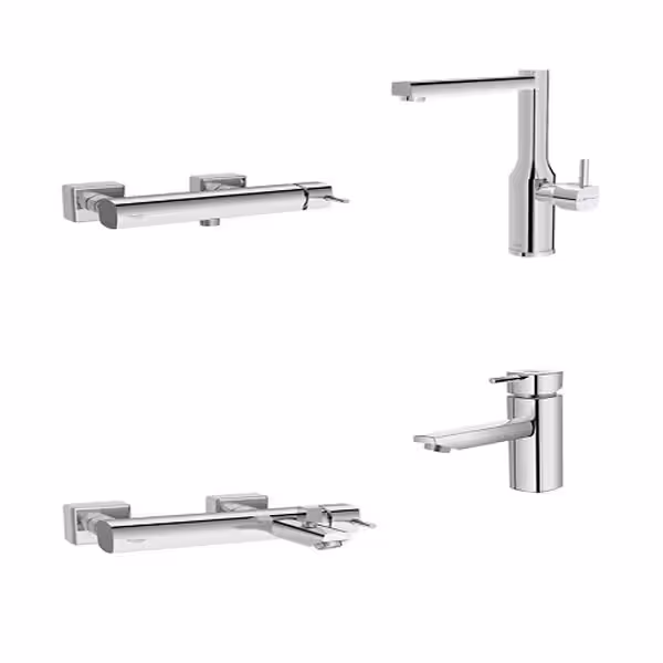 ست شیرآلات شودر مدل یونیک کروم