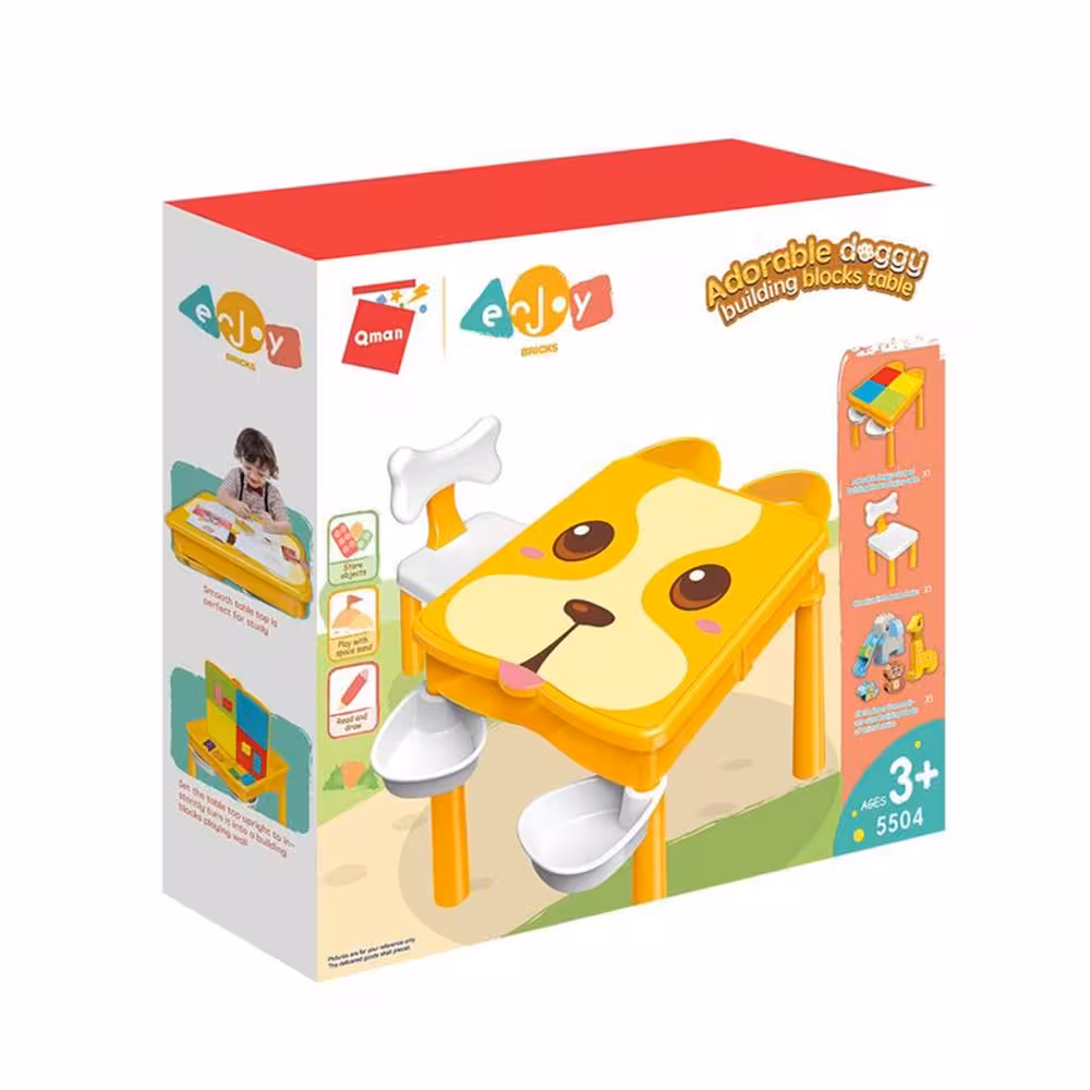 ساختنی کیومن مدل میز و صندلی کد C5504 طرح سگ