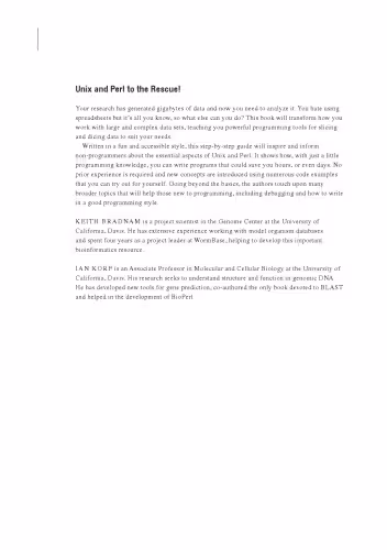 خرید و دانلود نسخه کامل کتاب UNIX and Perl to the Rescue!. A Field Guide for the Life Sciences
