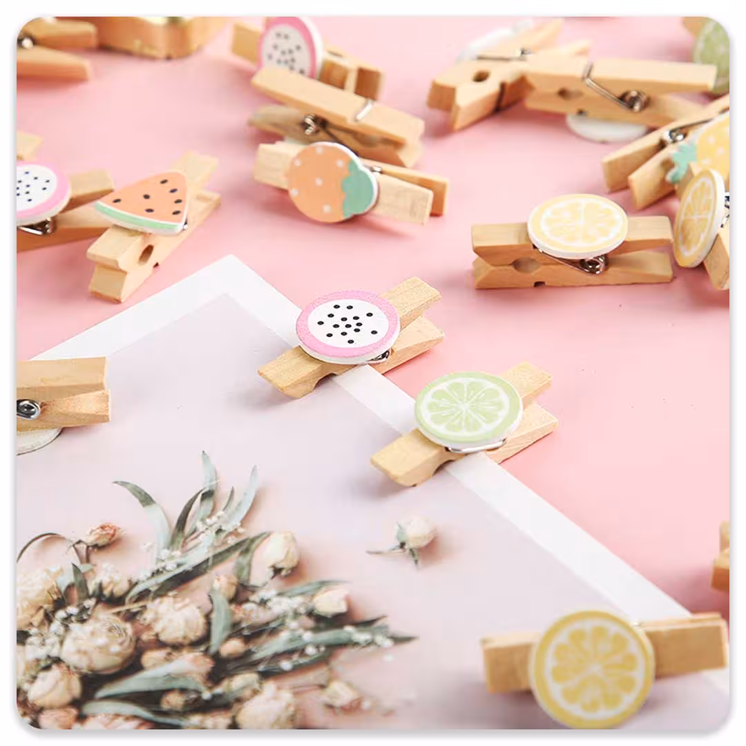 گیره چوبی میوه ای 50 عددی