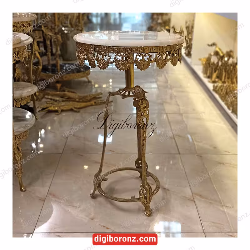 میز برنجی برنزی ایفل ساده رز