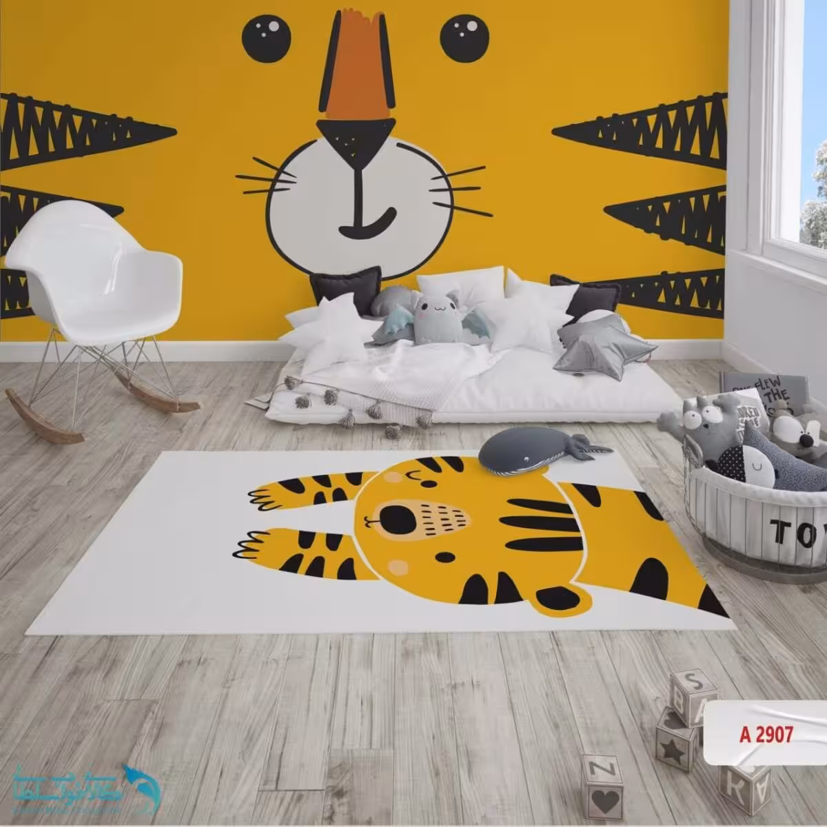 فرشینه اتاق کودک طرح ببر فانتزی کد A2907