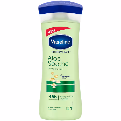 لوسیون بدن وازلین رایحه آلوئه ورا حجم 400ml