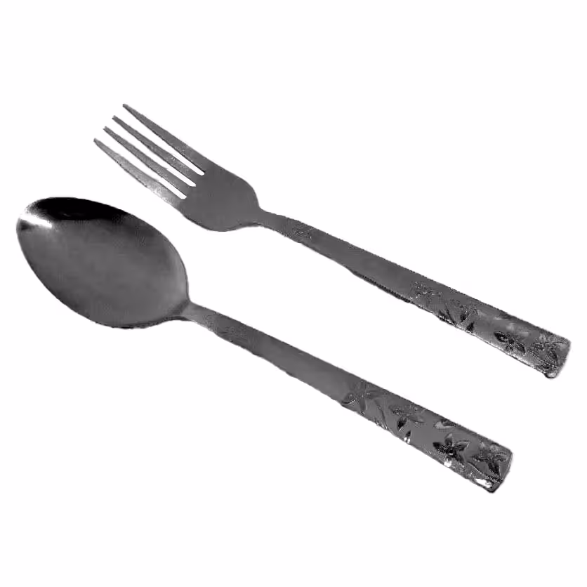 قاشق چنگال استیل گلریز