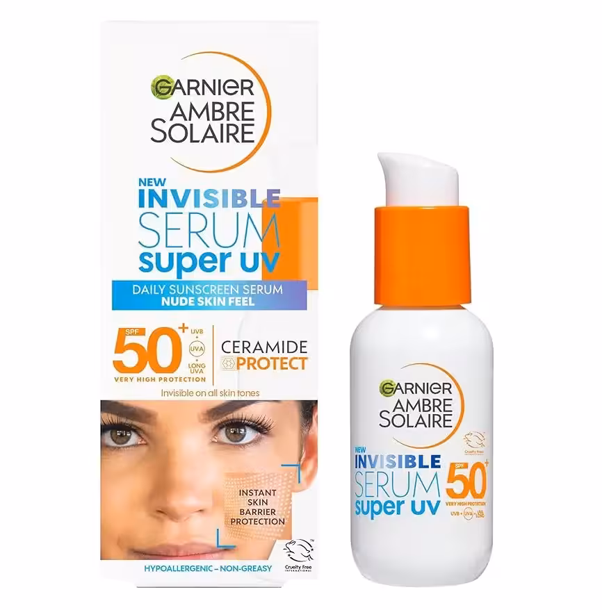 ضد آفتاب سرمی گارنیه Invisible Serum Super UV SPF50 اورجینال