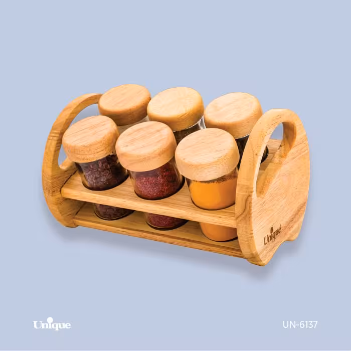 ست جا ادویه چوبی یونیک کد 6137