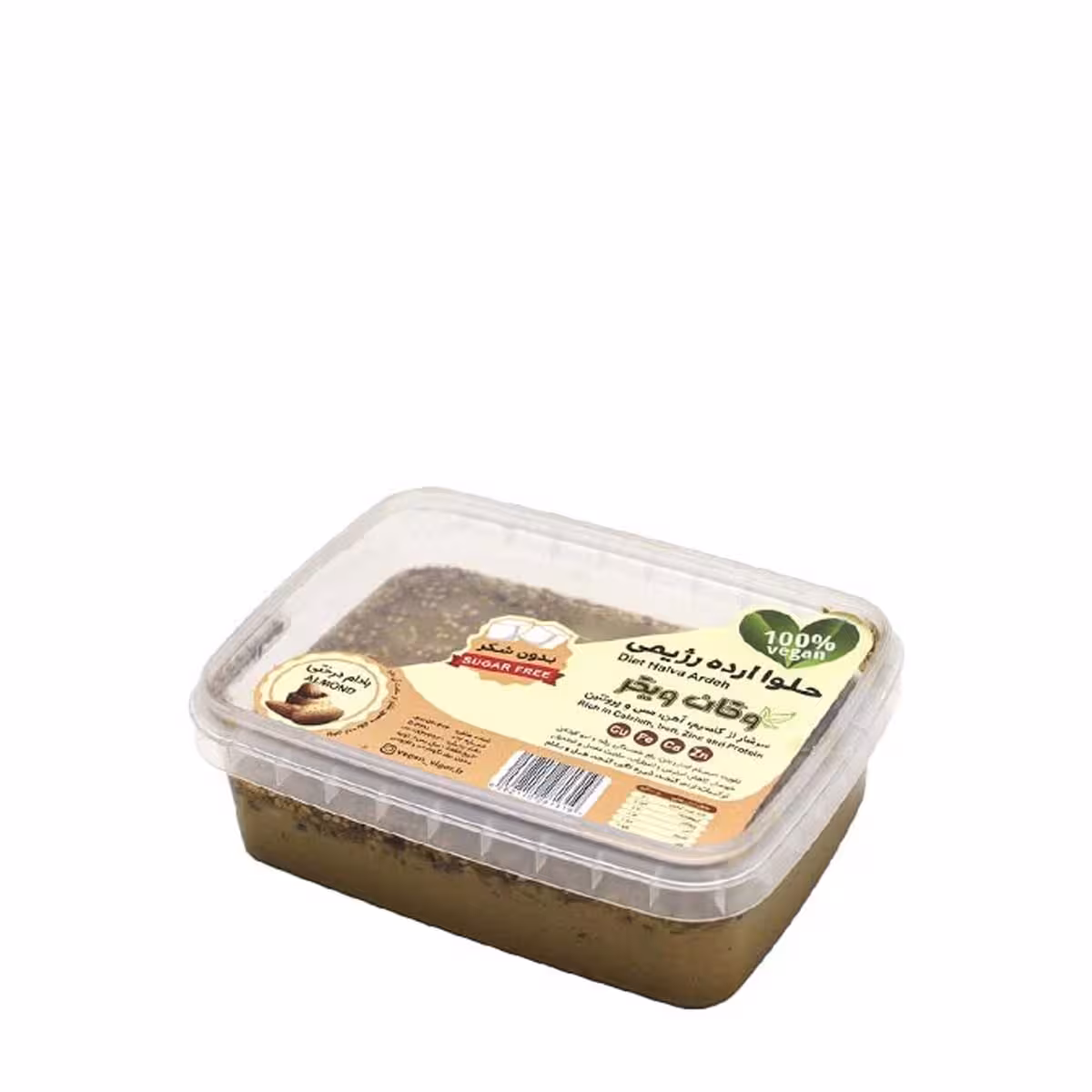 حلوا ارده رژیمی بادام درختی300گرم وگان ویگرVegan Vigor diet almond Tahini Halva 300 gr