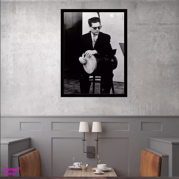 تابلو بکلیت طرح مشاهیر ایران حسین تهرانی مدل قاب شاسی B-S9766