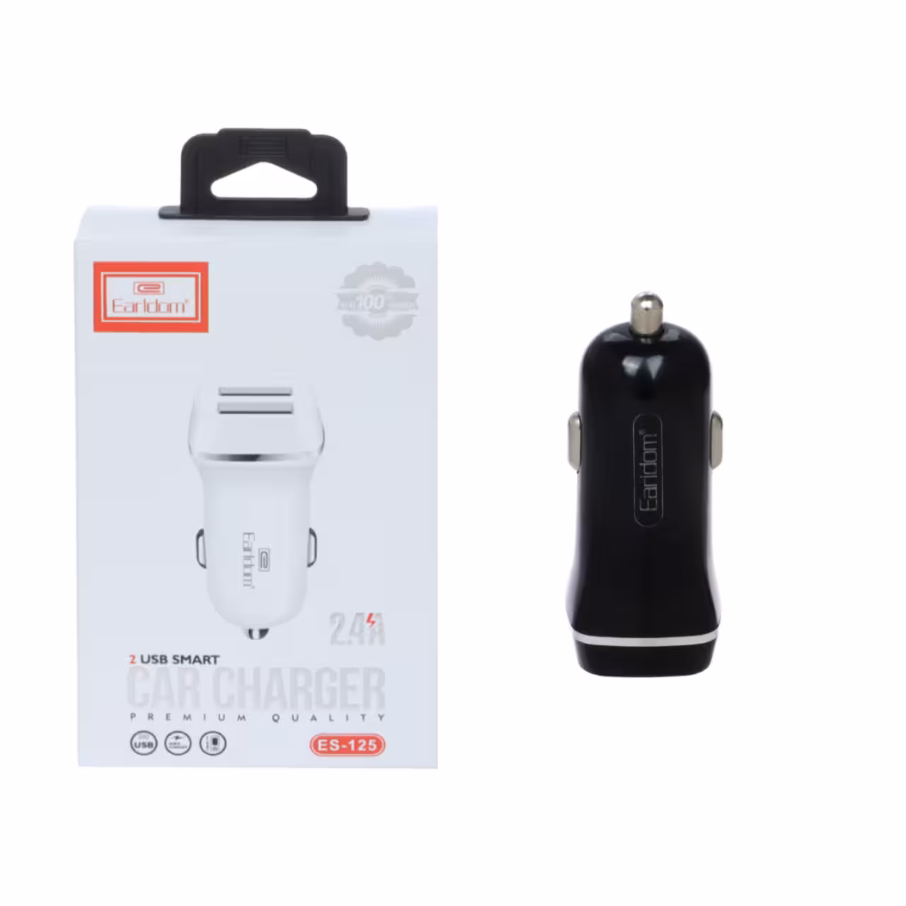 شارژر فندکی 12W فست دو پورت Earldom مدل ES-125