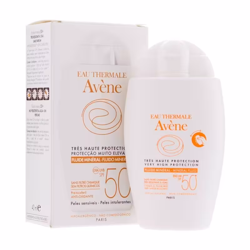 ضد افتاب مینرال بدون بو اون پوست بسیار حساس Avene Mineral Filter Sunblock for Extremely Sensitive Skin Spf50 40ml • خوش آرا