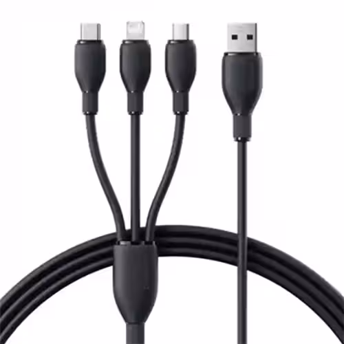 کابل سه سر 1.3 متر بیسوس Baseus 3.5A Ultra-Fast Charging Cable CB000161