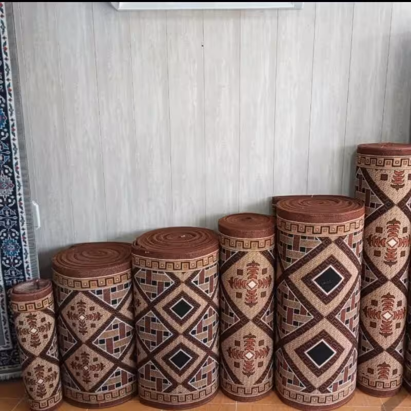 کناره گلیم فرش ماشینی طرح حصیری  در سایزدلخواه مشتری 100در60سانت(هزینه ارسال باخریداروپس کرایه میباشد)