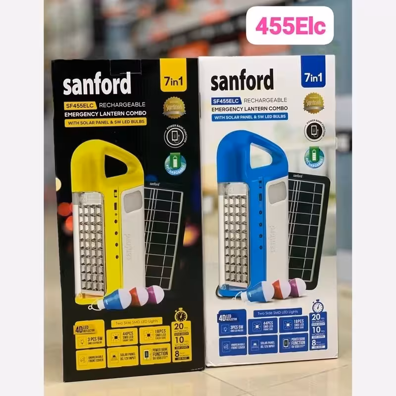 چراغ شارژی 7 کاره سانفورد مدل 455