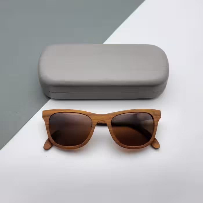 عینک چوبی دست‌ساز میدو مدل O030