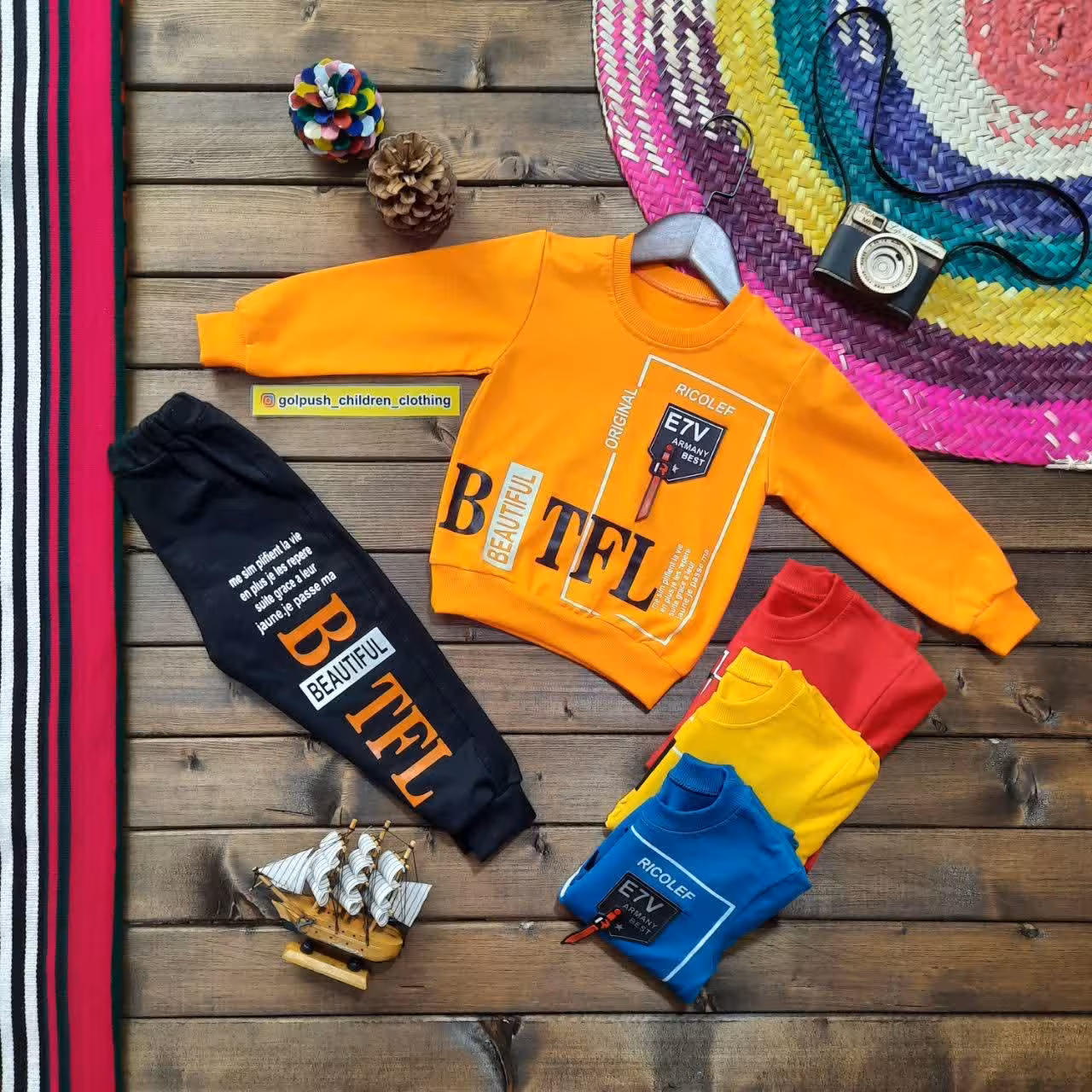 بلوز و شلوار پسرانه خونگی جنس نخی