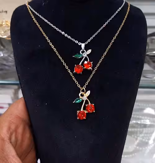 گردنبند گیلاس زنجیر استیل کد140