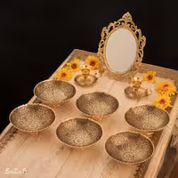 ست هفت سین برنجی آنتیک کد 1173