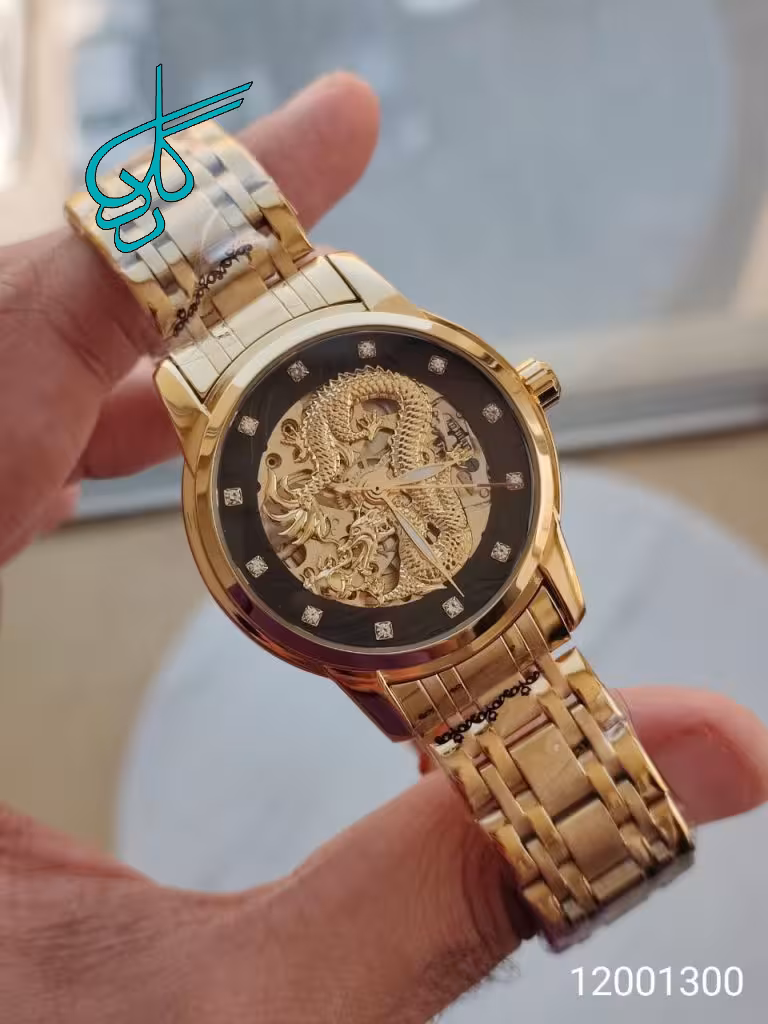 خرید ساعت مردانه مارک اسکمی اتومات طرح اژدها پشت قاب شیشه ای کد 1915438 - ردگل