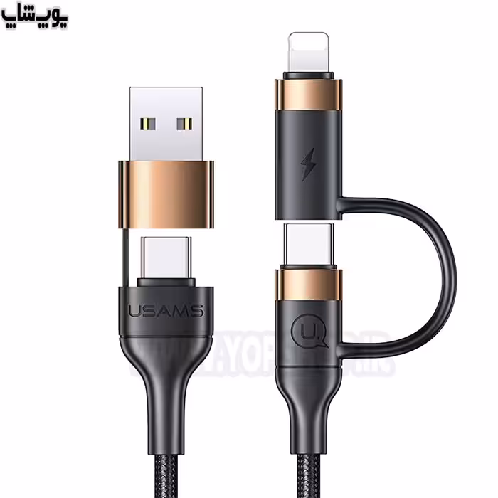 کابل شارژ USB تایپ سی به لایتنینگPD تایپ سی 60W یوسمز مدل US-SJ483 U62