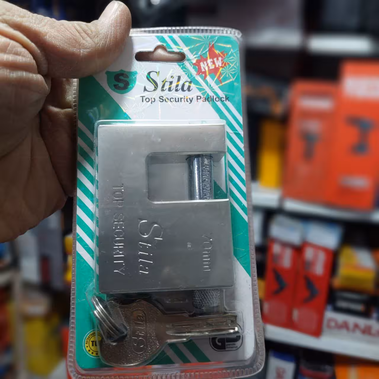 قفل کتابی استیلا سایز 70 مدل کلید ناودانی