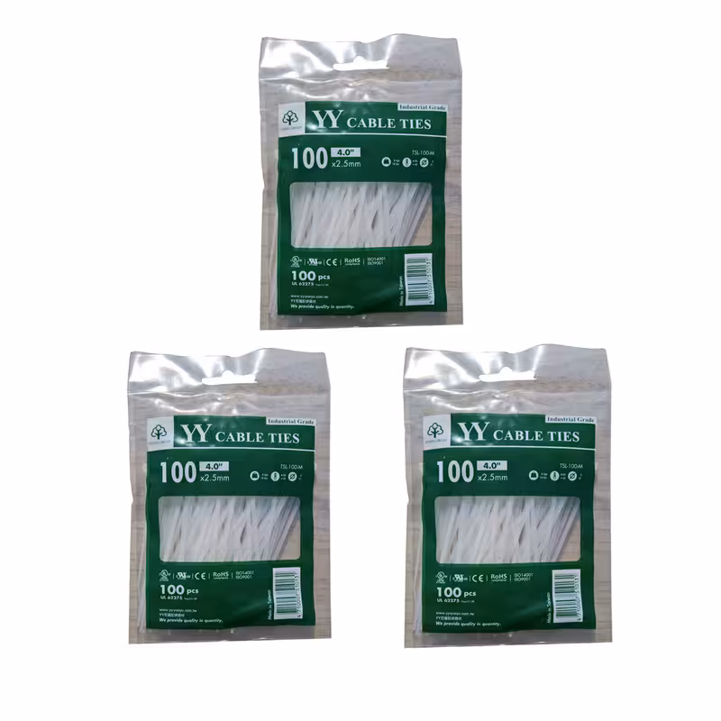 بست کمربندی وای وای مدل TSL-100-M سایز 2.5×100 میلیمتر بسته 3 عددی