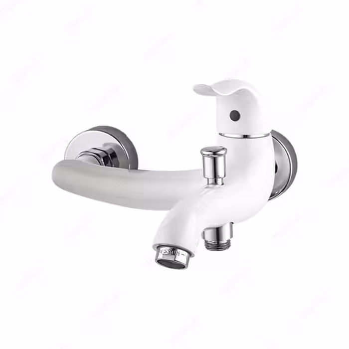 شیر حمام راسان مدل اکتاو شیری کروم