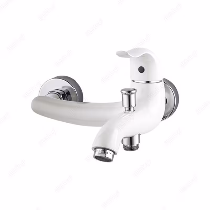 شیر حمام راسان مدل اکتاو شیری کروم