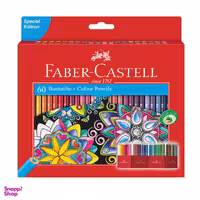 مداد رنگی فابر کاستل طرح گل بسته 60 رنگ