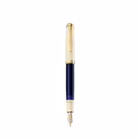 خودنویس پلیکان سری 800 کرم سرمه‌ای Pelikan M800 Cream Blue Souveran Fountain pen