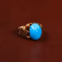 نگین فیروزه عجمی کد 29860 - جواهری مشاهیر